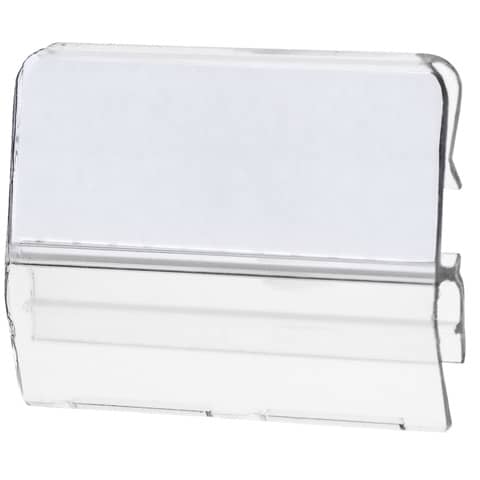 Sichtreiter für Stützplatten, verschiebbar, 34 mm breit, transparent   10 Stück HAN 9001