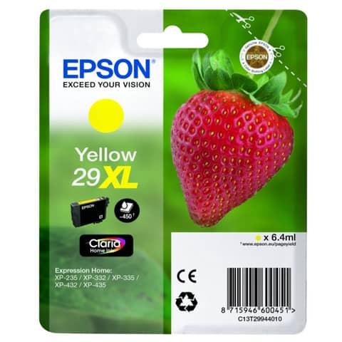 Inkjetpatrone Nr. 29XL yellow EPSON C13T29944012