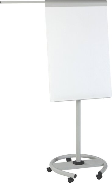 Flipchart Professional, Rundfuß, feststellbare Rollen, höhenverstellbar, magnethaftend, weiß