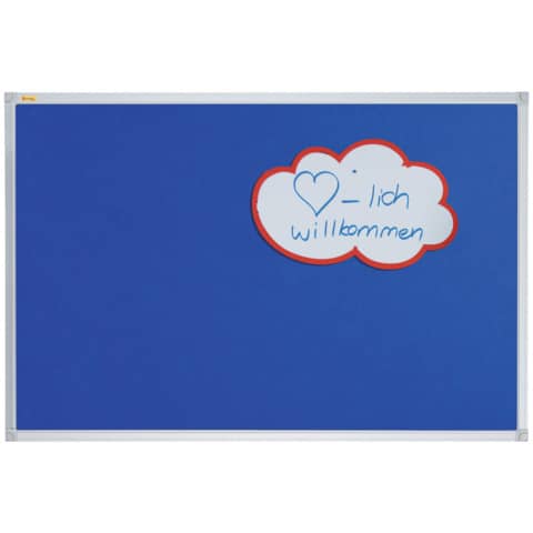 Filztafel X-tra!Line, Aluminiumrahmen, 1200 x 900 mm, blau FRANKEN PT330303