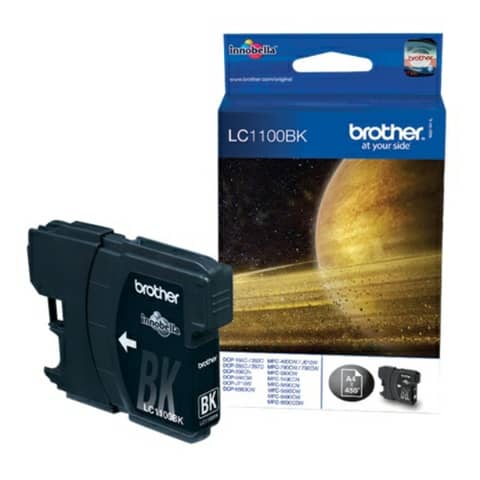 Inkjetpatrone, schwarz BROTHER LC1100BK