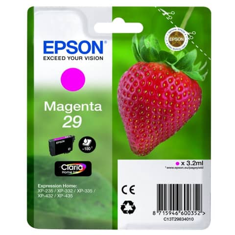 Inkjetpatrone Nr. 29 magenta   3,2ml EPSON C13T29834012