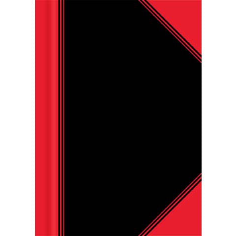 Chinakladde, A7, 96 Blatt, kariert, schwarz/rot BANTEX 100302822
