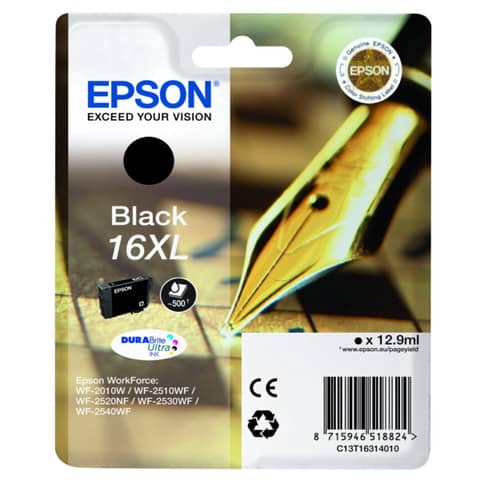 Inkjetpatrone Nr. 16XL schwarz   12,9ml EPSON C13T16314012