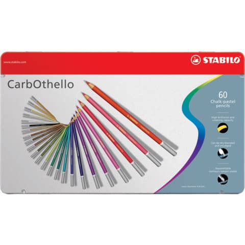Pastellkreidestift CarbOthello, Metalletui mit 60 Stiften STABILO 1460-6