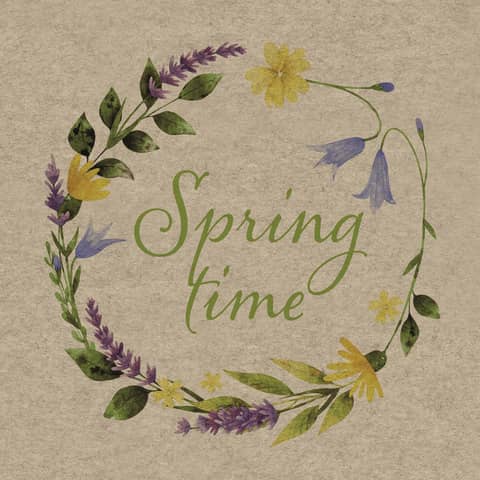 Motivserviette Recycling Spring Time, 2-lagig, 33x33cm PAPER+DESIGN 201077