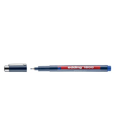 Präzisionsfeinschreiber 1800, 0,7mm, blau EDDING 1800-07-003