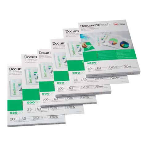 Laminiertasche, A2, 125 Micron, glänzend, 50 Stück, glasklar GBC 3745099