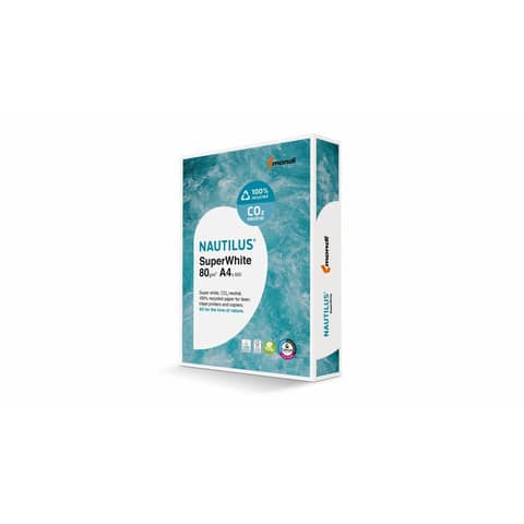 Kopierpapier NAUTILUS® SuperWhite, A4, 80g/m², 500 Blatt, weiß NAUTILUS 801127A80S