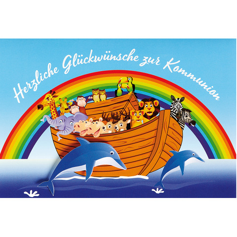 Kommunionskarten Regenbogen PERLEBERG 712-0017