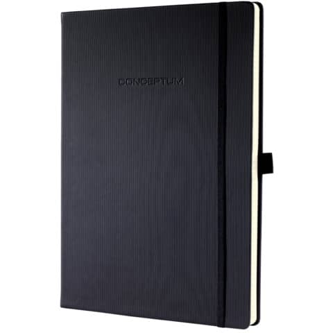 Notizbuch Conceptum, A4+, 80g/m², 97 Blatt, Hardcover, liniert, black SIGEL CO116