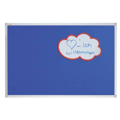 Filztafel X-tra!Line, Aluminiumrahmen, 900 x 600 mm, blau FRANKEN PT330203