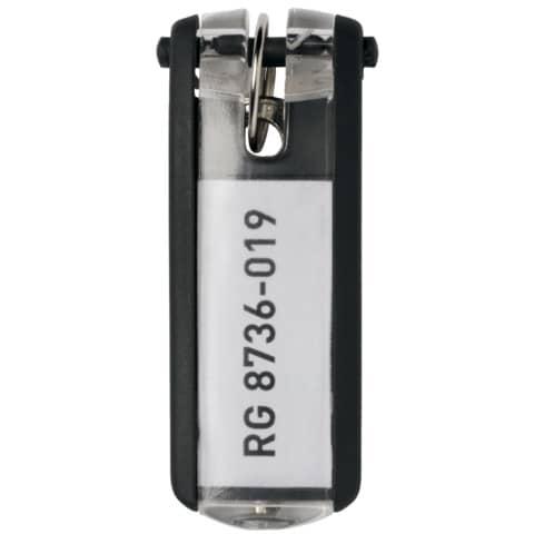 Schlüsselanhänger KEY CLIP, Kunststoff, 70 x 25 mm, schwarz, 6 Stück DURABLE 1957 01