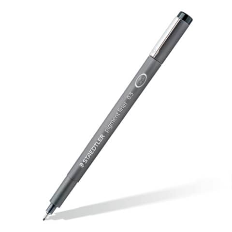 Pigmentlineretui 308, 6 Stück sortiert, schwarz STAEDTLER 308 SB6P