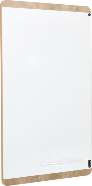 Whiteboard Natural, Holzoptik, eiche, 115 x 75 cm, magnetische Befestigung, weiß