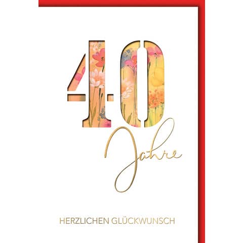 Geburtstagskarte Zahl 40  526540