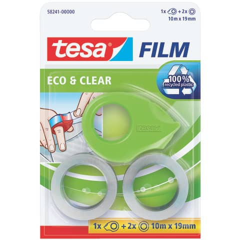 Mini-Abroller eco&clear®+2 Rollen, 19mmx10m TESA 58241-00000-01
