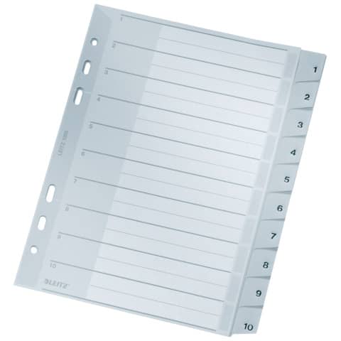 Plastikregister 1-10, A5, PP, 10 Blatt, grau LEITZ 1285-00-00