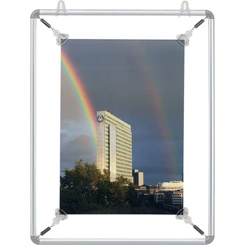 Spannrahmen, für Wand/Decke, DIN A2, Aluminium, Clip-Aufhängung, silber FRANKEN BS1103