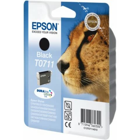 Inkjetpatrone T0711 schwarz   7,4ml EPSON C13T07114012