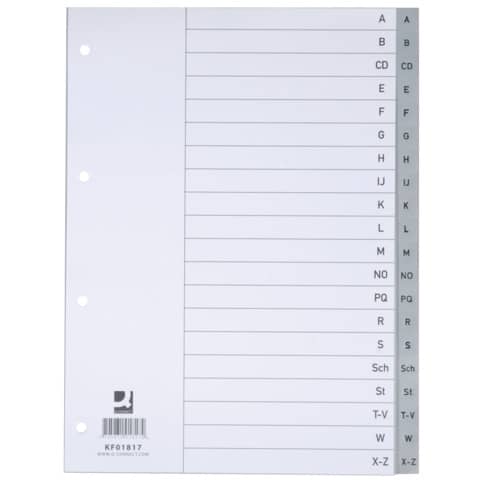 Register A-Z, A4, grau Q-CONNECT KF01817