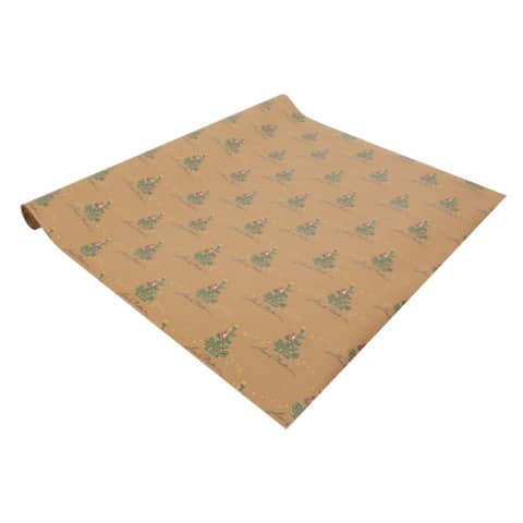 Weihnachts-Geschenkpapier Christmas with apples, 50cmx5m, 100g/m², natur SIGEL GP123
