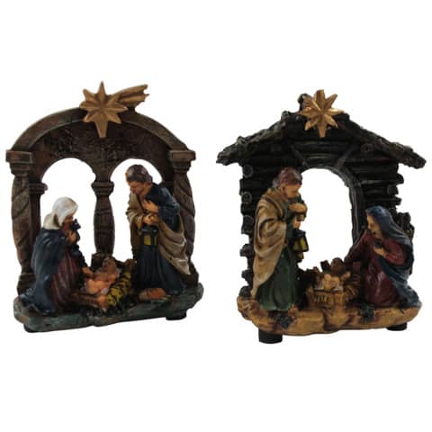 Krippe Hl.Familie mit Licht, 9x11cm PBS 41737