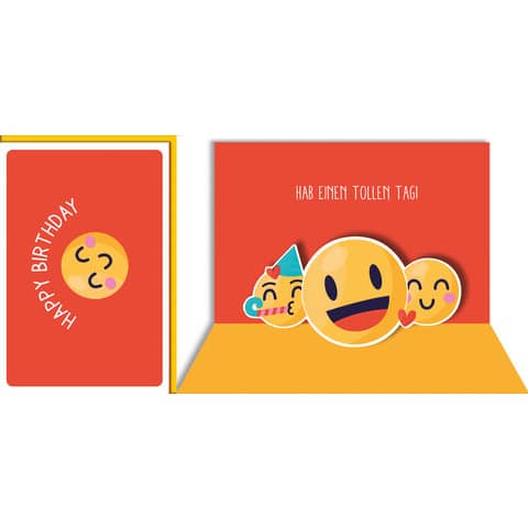 Geburtstagskarte Pop-up Smiley  512623