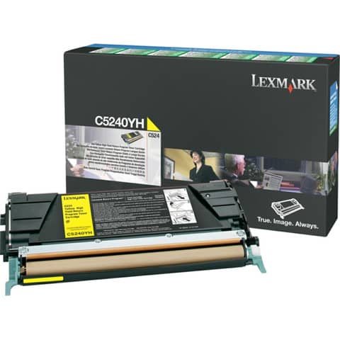 Lasertoner Return HY yellow LEXMARK C5240YH