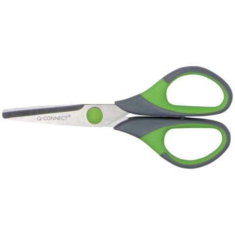Schere Soft Grip, 14cm, grau/grün Q-CONNECT KF00752